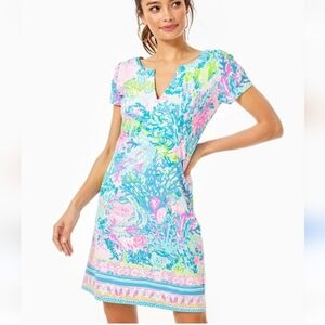 Lilly Pulitzer Sophiletta UPF 50+ Dress Fished MlMy Wish NWT $118 Small